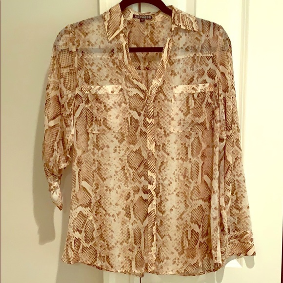 Express snakeskin pattern blouse - Picture 1 of 1